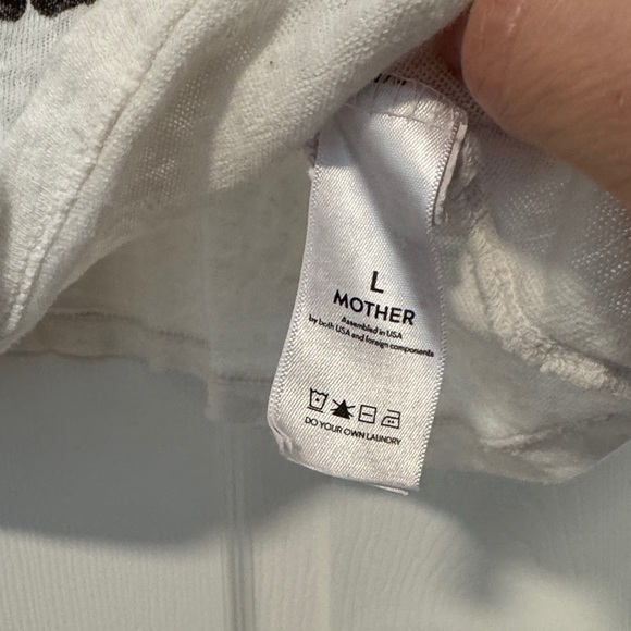 Mother Denim Mother Superior Big Deal Linen Cotton Deadflowers Tee Women Size L - Picture 6 of 12